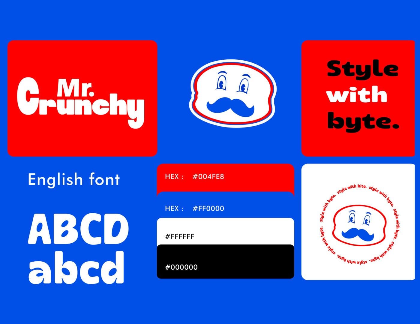 Mr. Crunchy branded takeaway food box held by hands, showcasing blue packaging and restaurant identity.